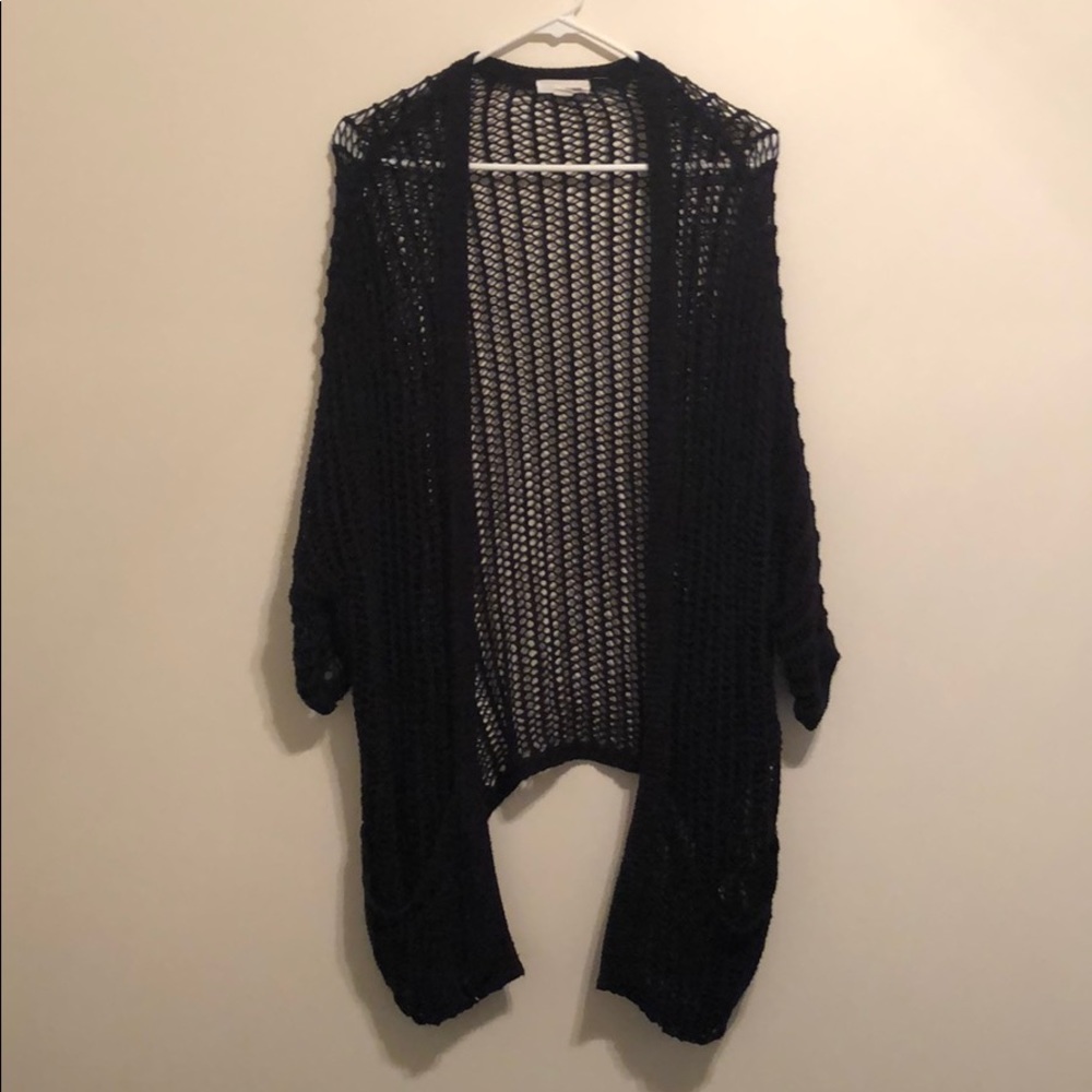 Black knit cardigan